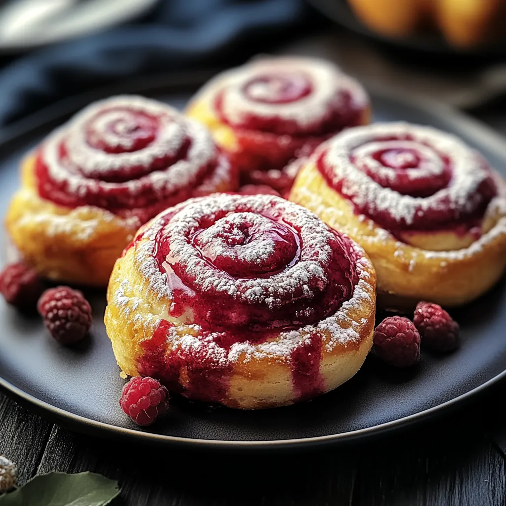 Roulés à la Cannelle et Framboise