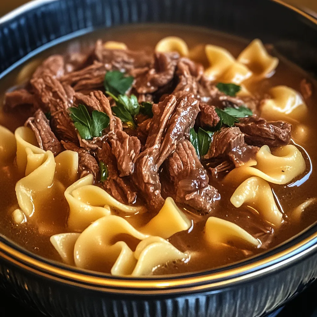 Recette de Bœuf et Nouilles en Mijoteuse