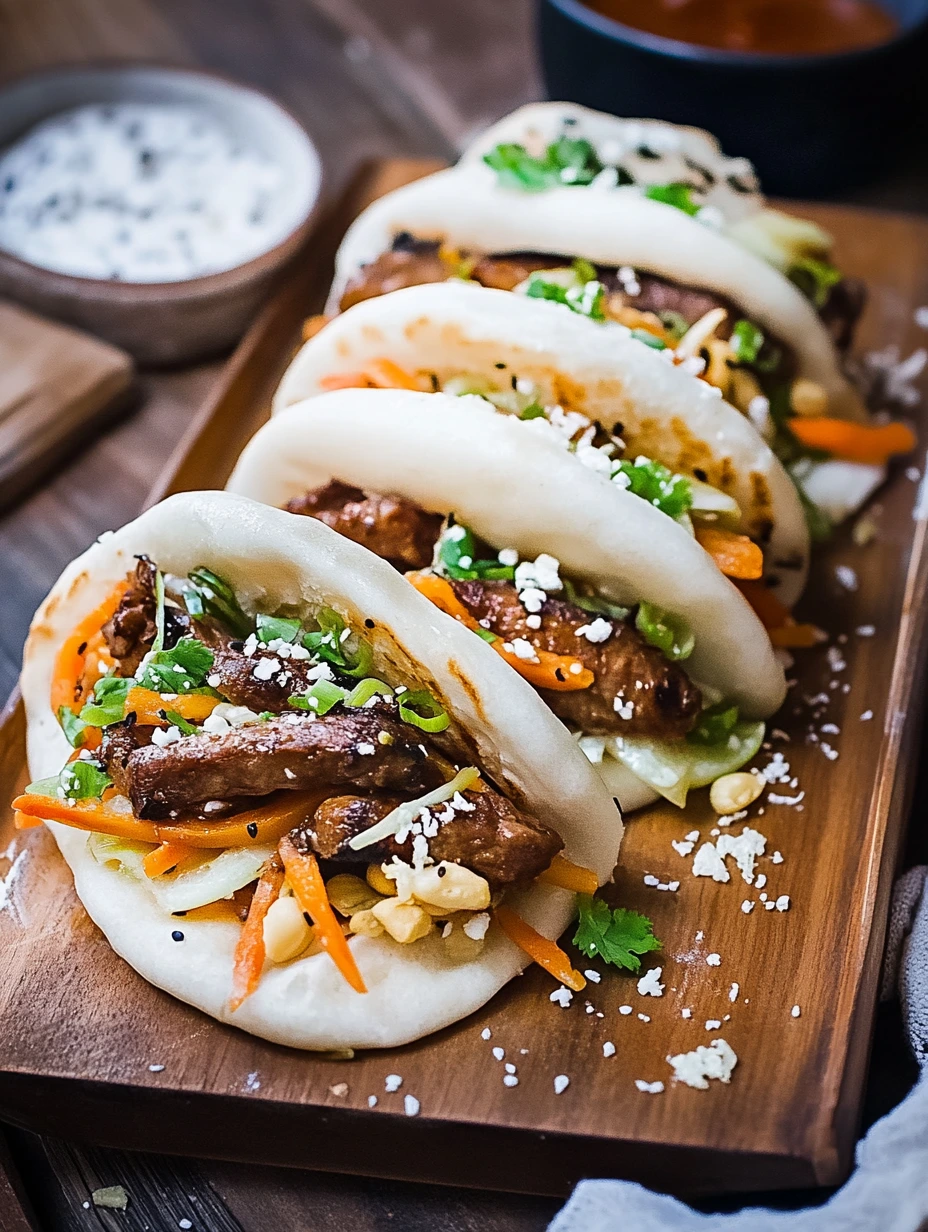 Gua bao familial légumes viande hachée