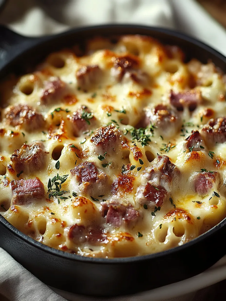 Gratin de Coquillettes à la Raclette et Viande Hachée - Recette réconfortante