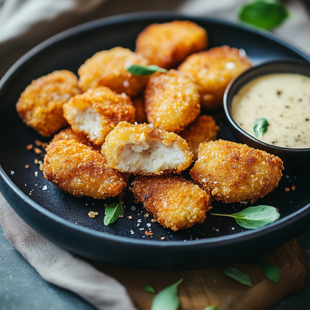 Bouchées croustillantes de poulet avec sauce