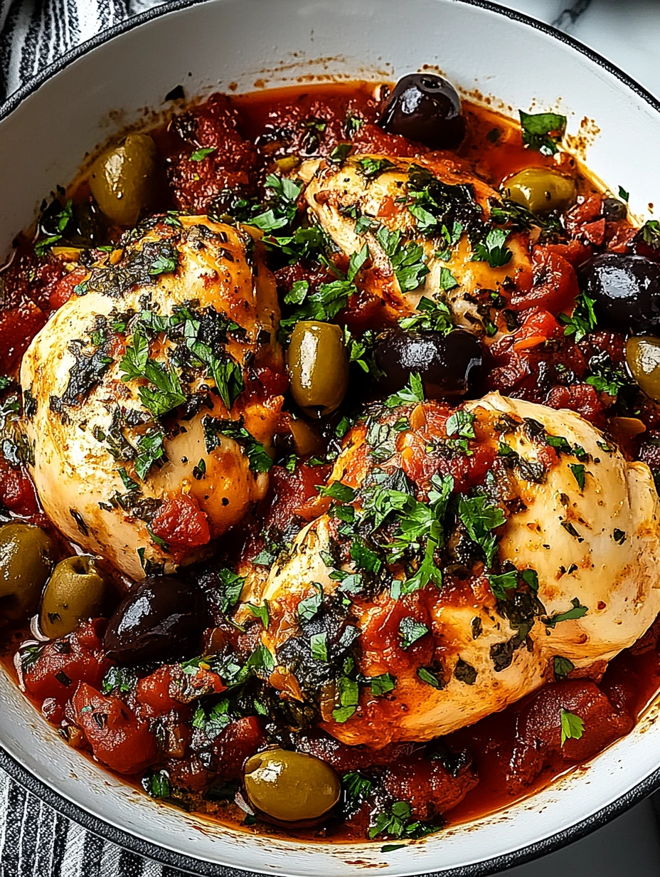 Poulet façon Puttanesca fait maison