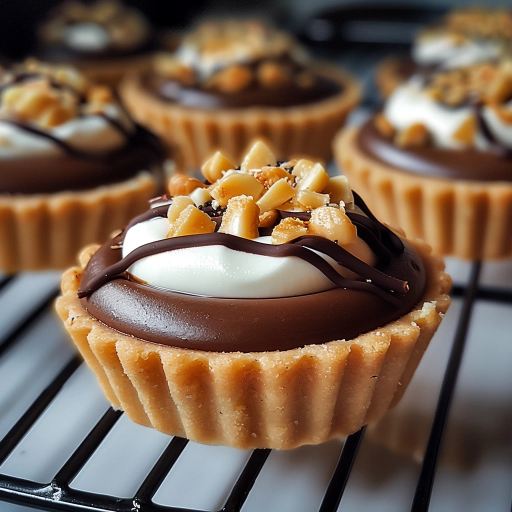 Mini Tartes Vanille Arachide Chocolat