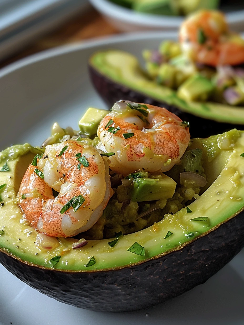 Délicieux avocats farcis aux crevettes maison