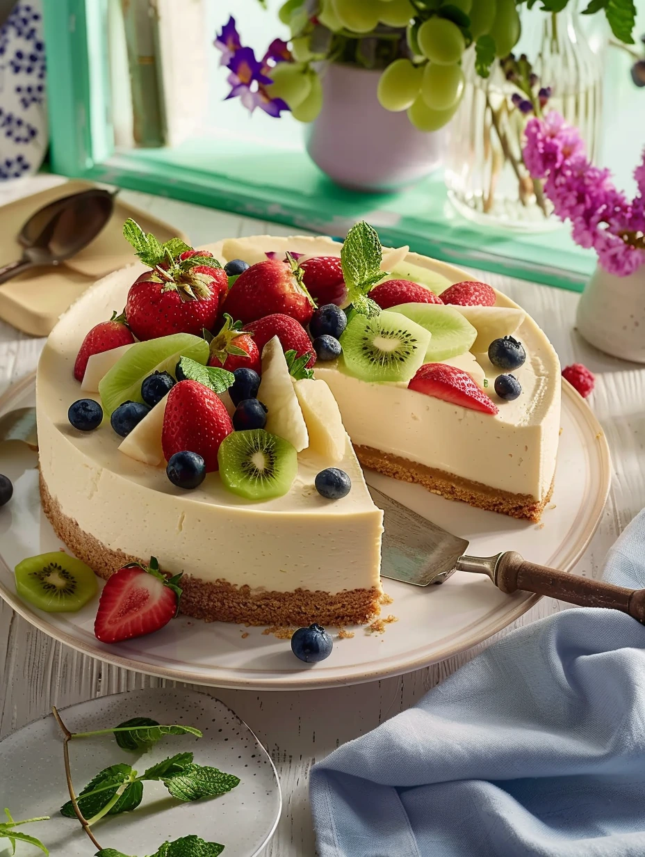 Gâteau au fromage printanier, un plaisir pour petits et grands