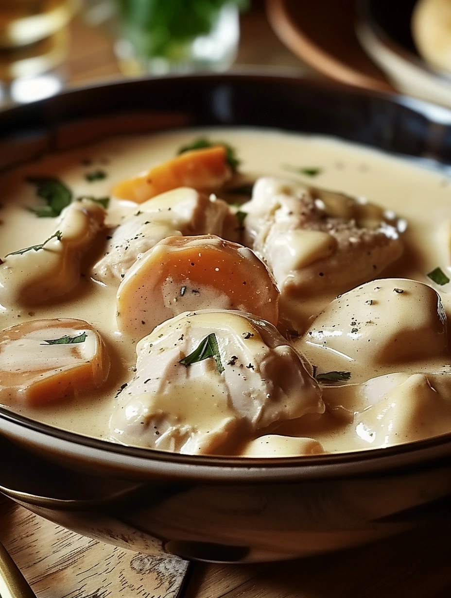 Blanquette de poulet crémeuse à l'ancienne