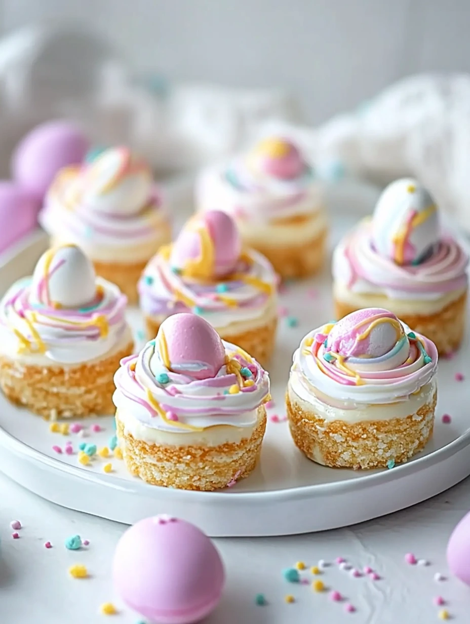 Pâques mini Cheesecakes  sans cuisson