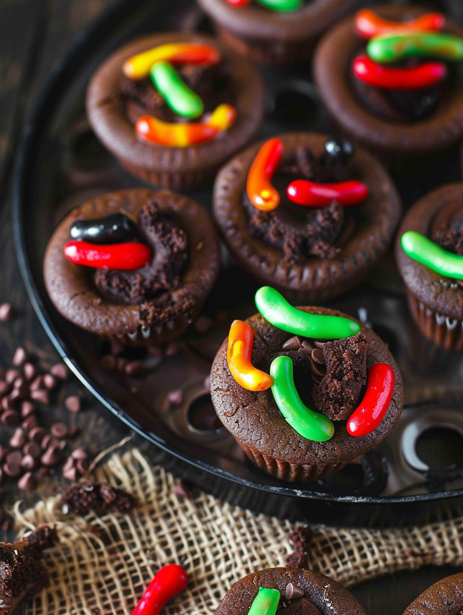 A plate of dirt cookie cups.