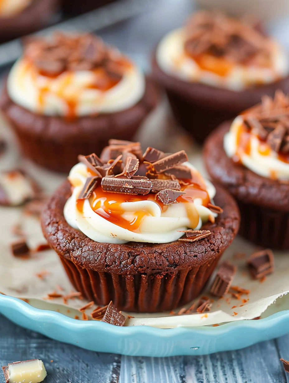 A plate of chocolate turtle cookies.