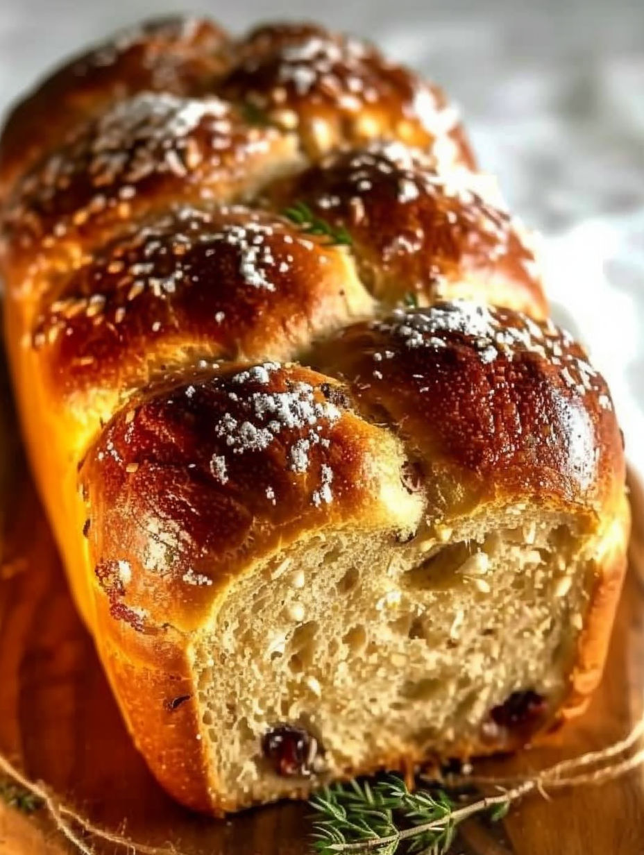 A loaf of brioche alsacienne de noel.