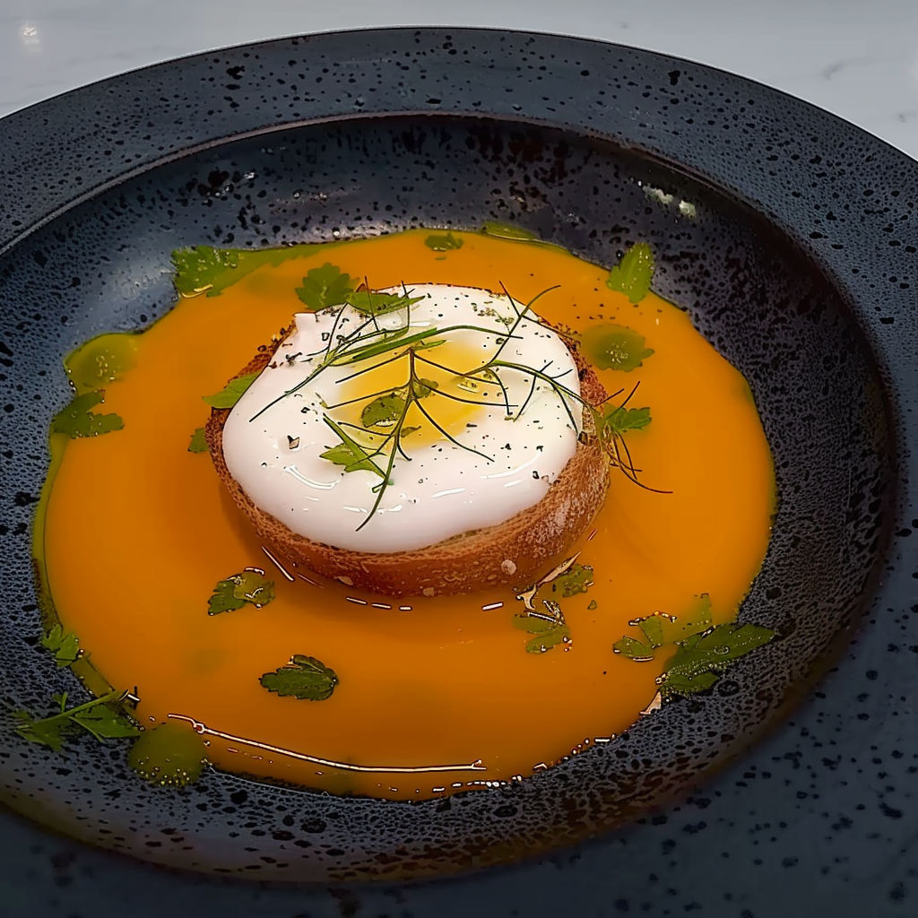 A plate of food with a fried egg on top.