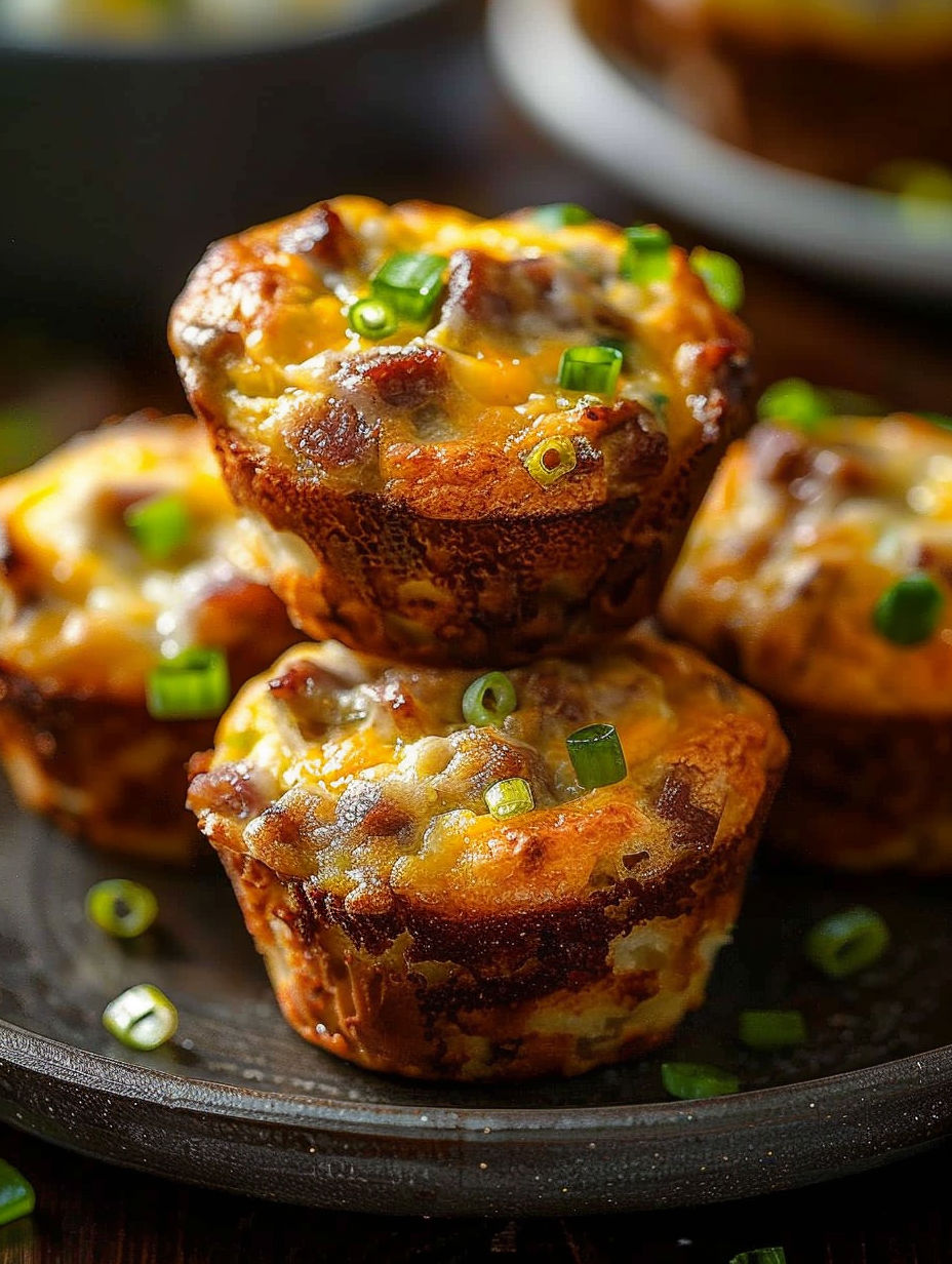 Muffins with cheese and mozzarella.