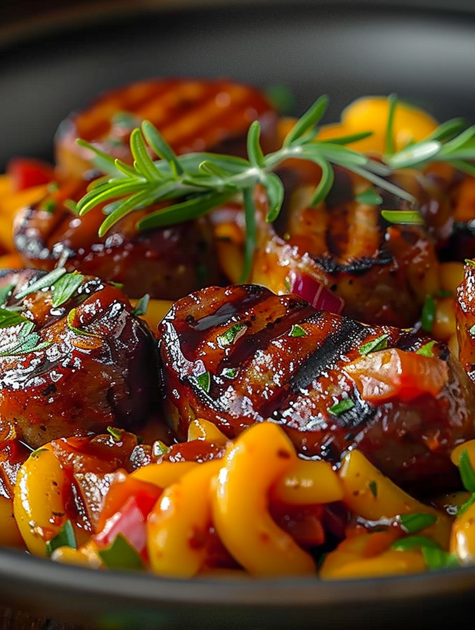 A plate of food with meat and vegetables.