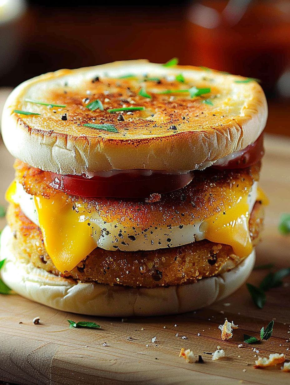 A sandwich with a fried egg on top.