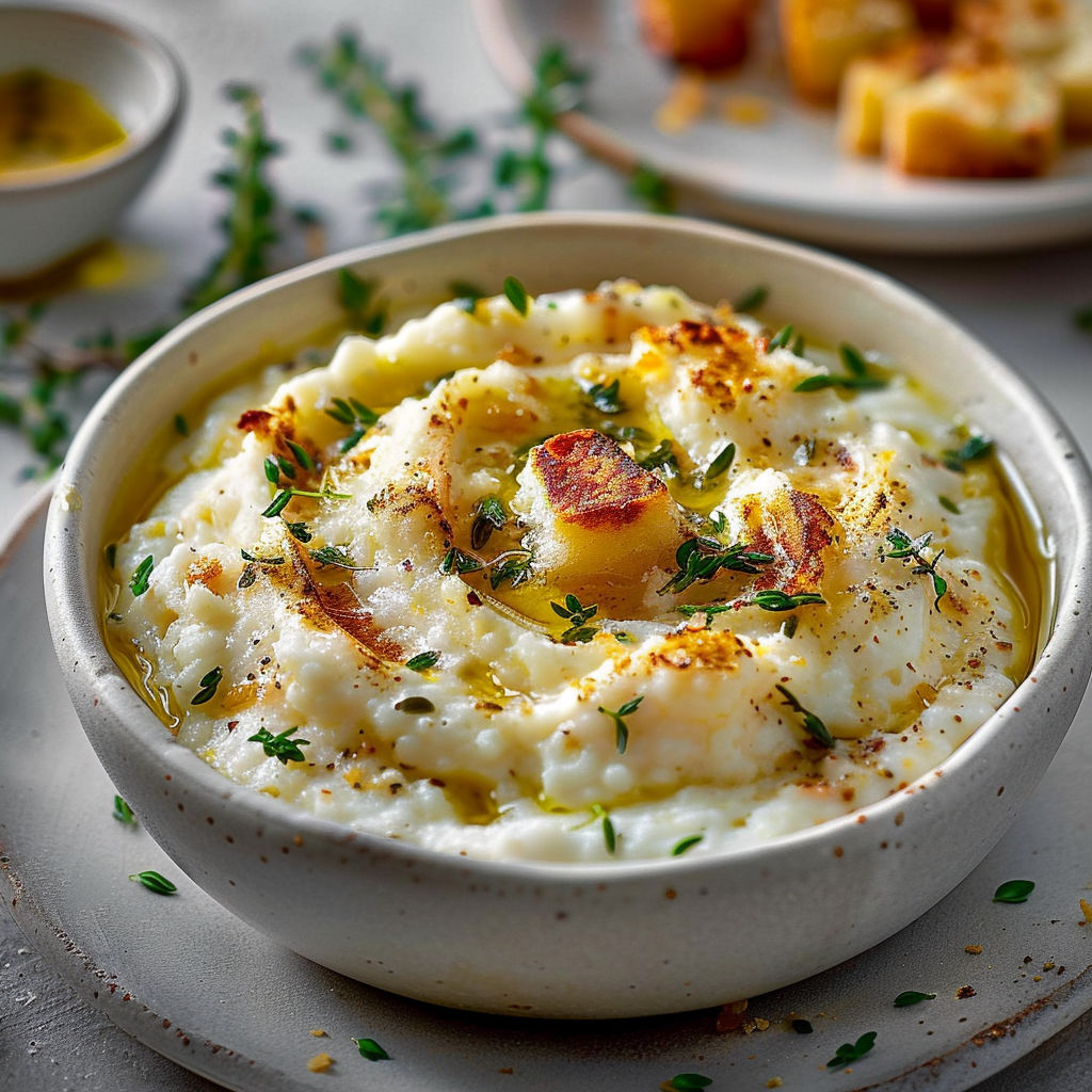 A bowl of brandade de morue facile maison.