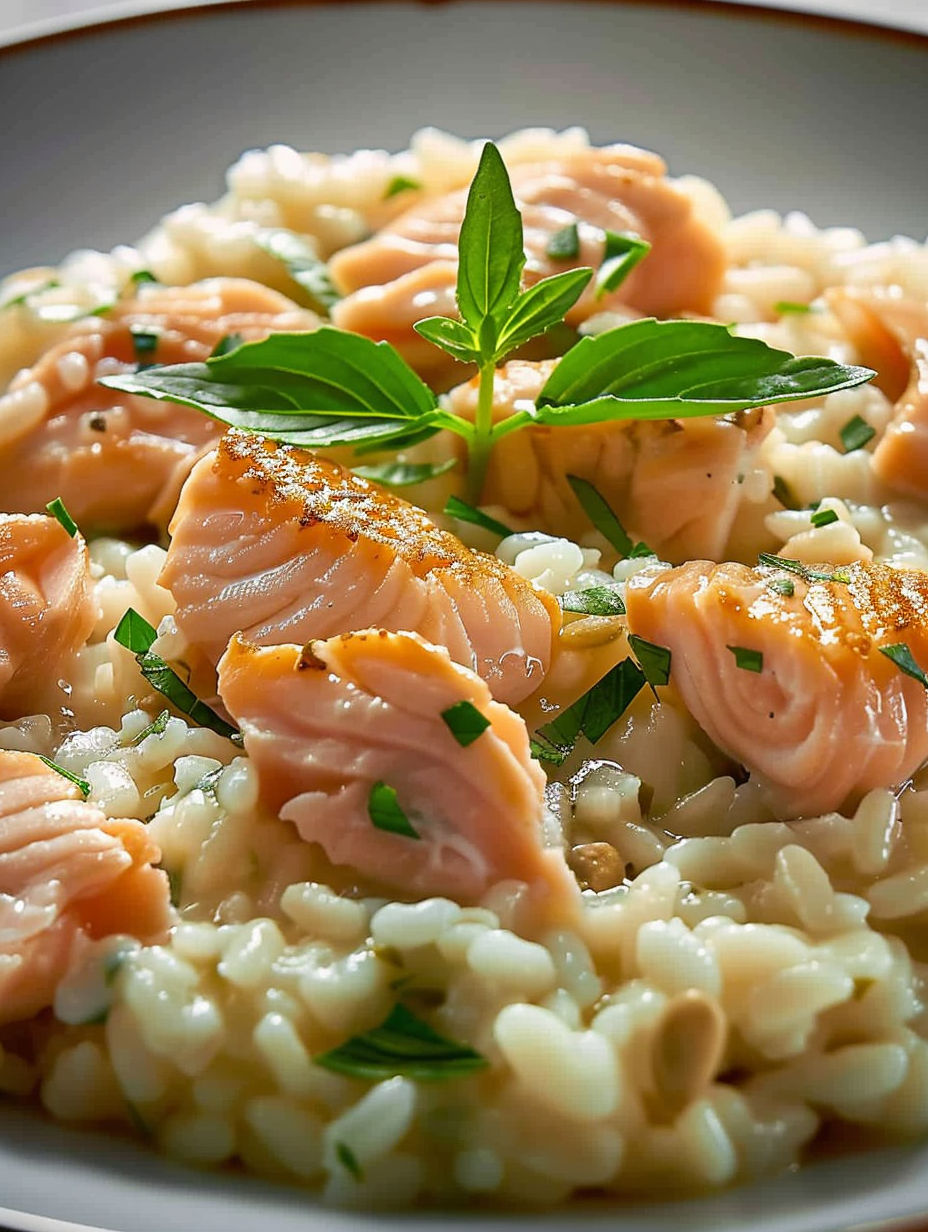 A plate of food with rice and fish.