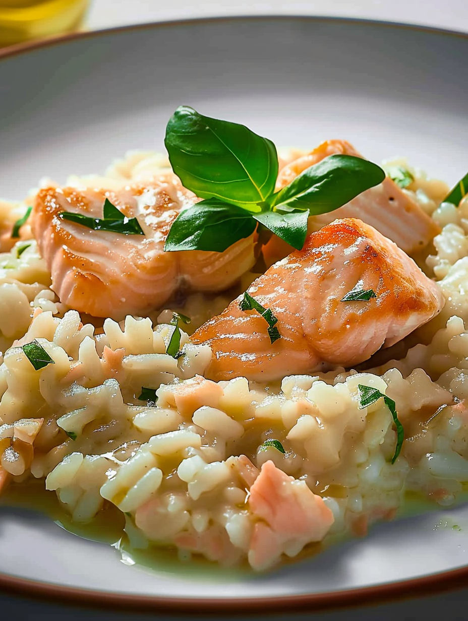 A plate of food with fish and rice.
