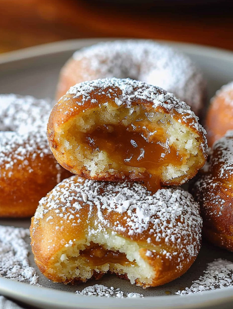A plate of donuts with a glaze.
