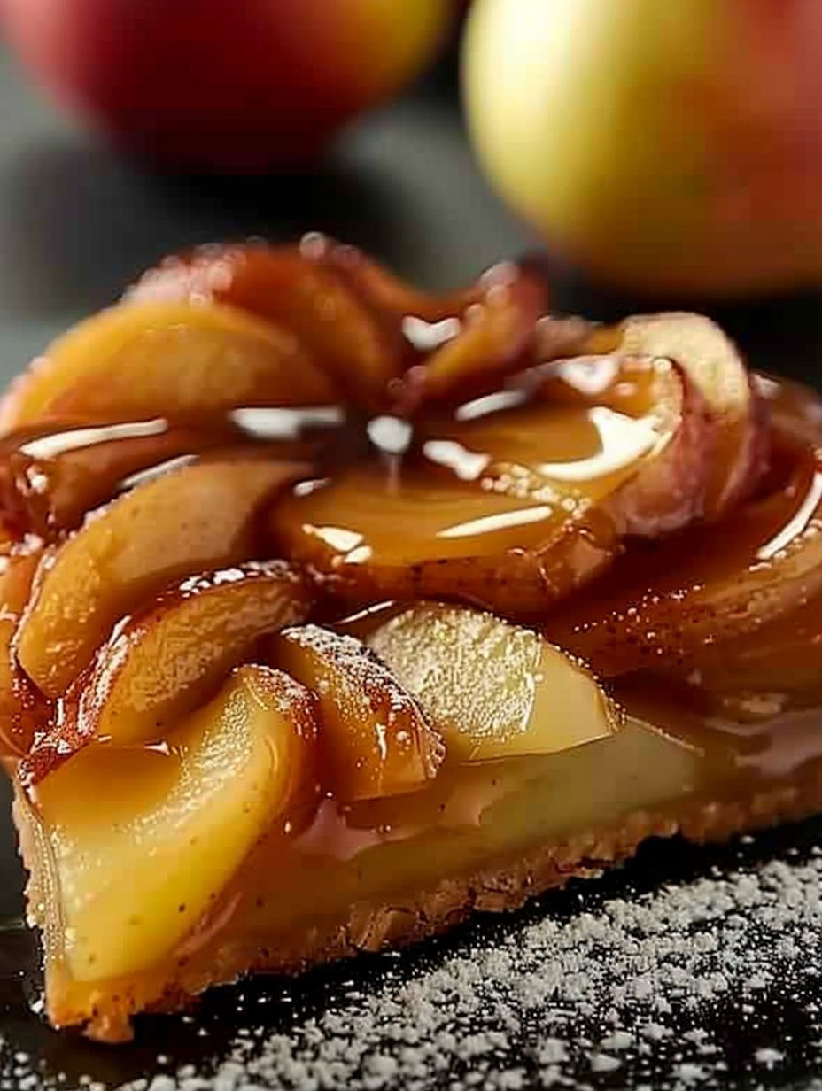 A slice of moelleux pommes cannelle gourmand.