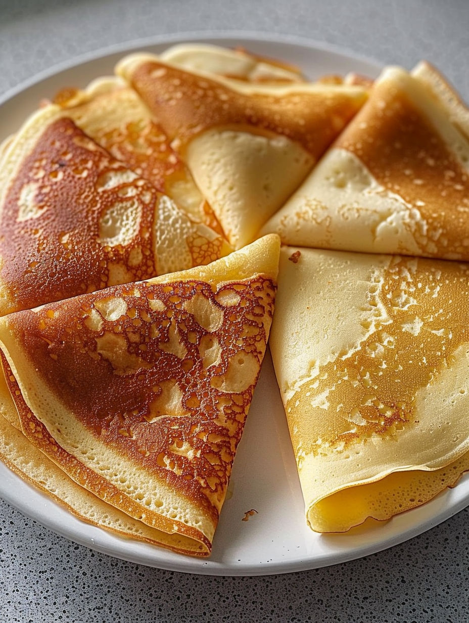 A plate of crêpes inratables Cyril Lignac.