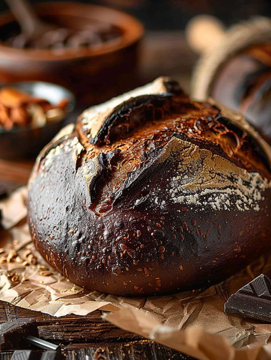A loaf of bread with a burnt crust.