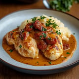 Aiguillettes de Poulet, Sauce Crémeuse au Chorizo