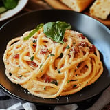 Les Pâtes carbonara épicées