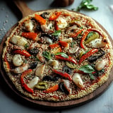 La pizza quinoa légumes lapin