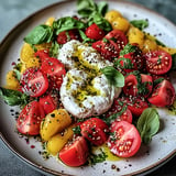 Salade Fraises Pastèque Burrata