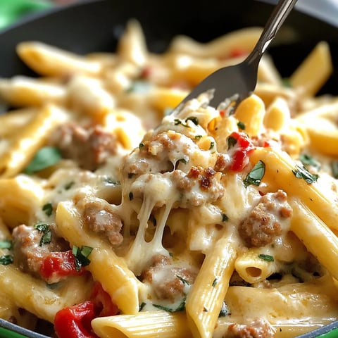 Pâtes Saucisse Toscane Crémeuses