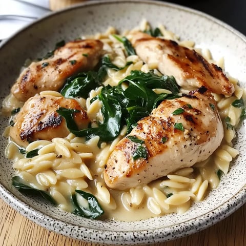 Poulet et Orzo crémeux