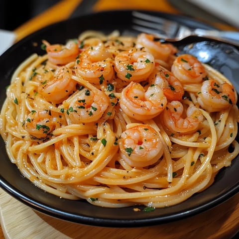 Pâtes Crémeuses Crevettes