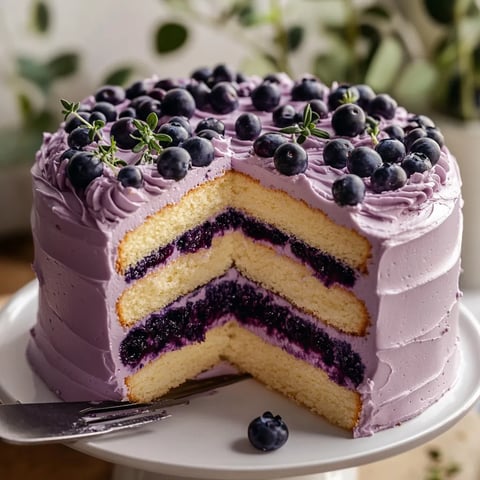 Gâteau Chiffon Myrtilles