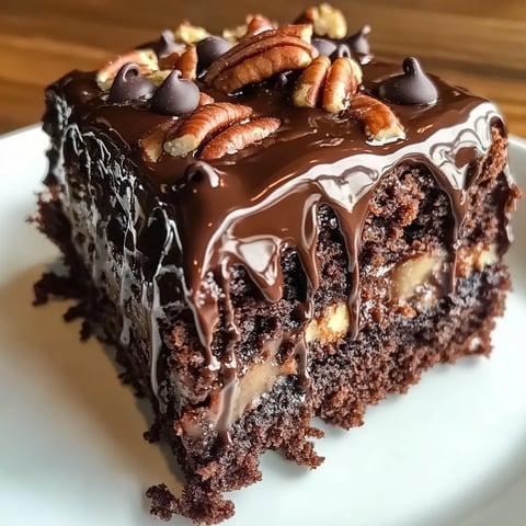 Gâteau Choco Poke Noix