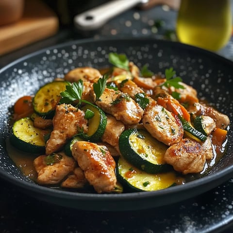 Sauté de Poulet Courgette à la Sauce Soja