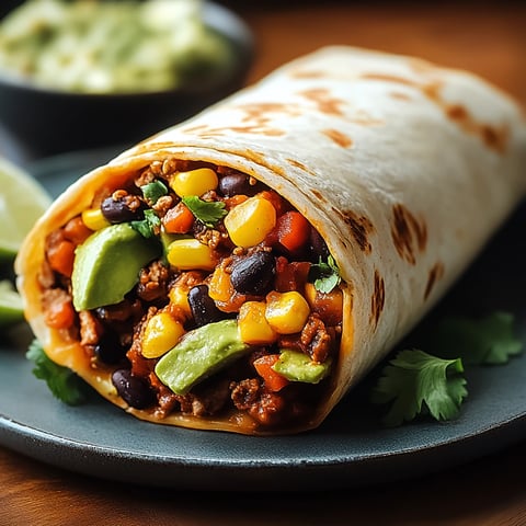 Délicieux burrito végan maison