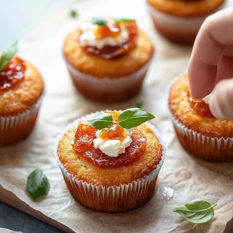 Muffins apéritifs aux tomates séchées, chèvre et miel