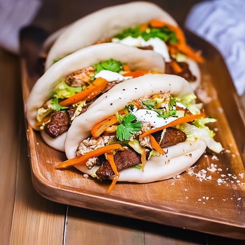 Bao vapeur fourré légumes et viande