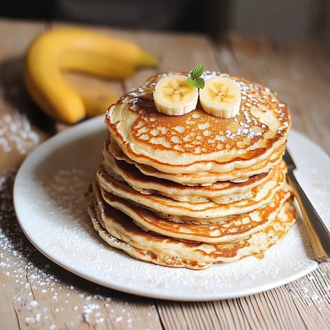 Pancakes banane et flocons d’avoine