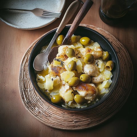 Poulet Yassa à la moutarde et olives