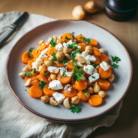 Salade de carotte et pois-chiche à la feta