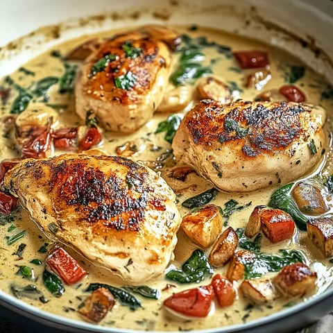 Poulet Crémeux à la Toscane
