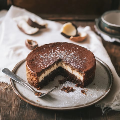 Gâteau fondant chocolat et coco