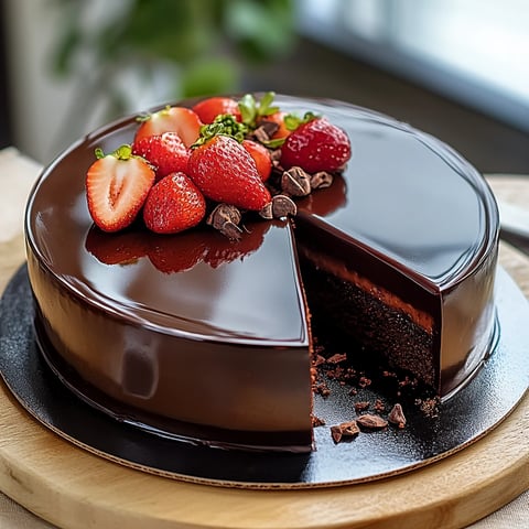 Glaçage Miroir au Chocolat