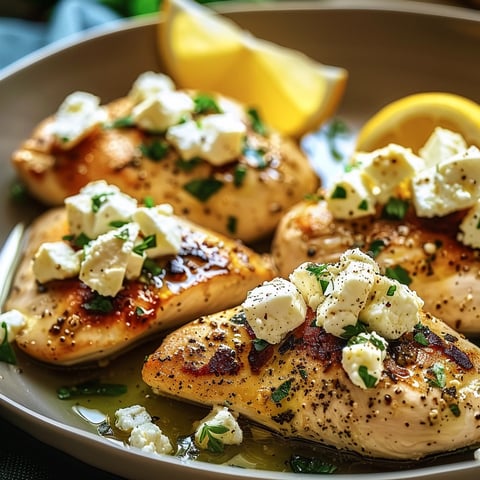 Poulet Grec au Citron et à la Feta