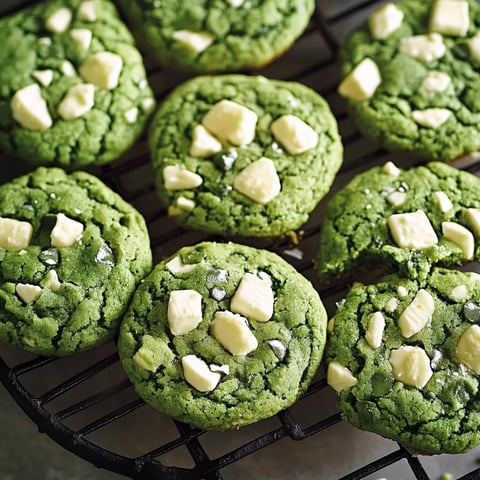 Une pile de biscuits verts avec des morceaux de fromage sur le dessus.