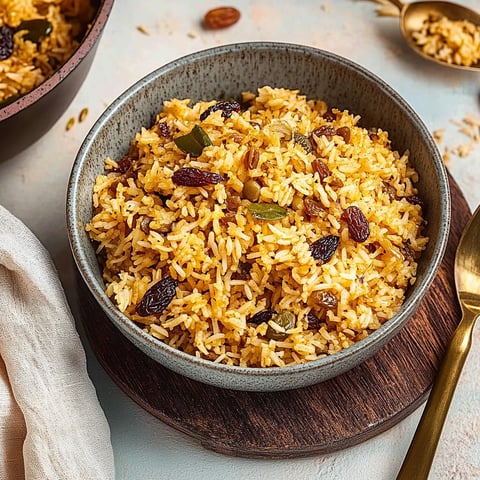 Riz pilaf aux raisins secs