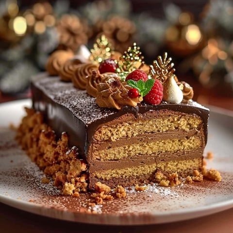A slice of chocolate cake with a raspberry on top.