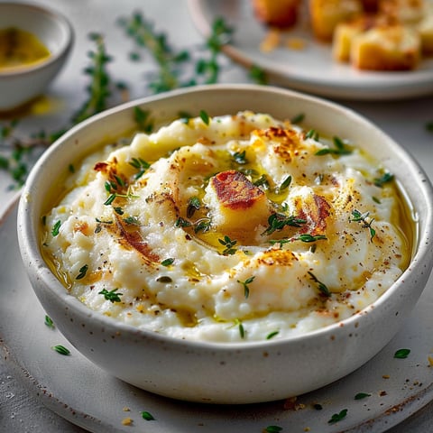 A bowl of brandade de morue facile maison.